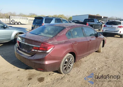 2013 Honda Civic Ex-L из США, поврежденный, VIN 2HGFB2F95DH507601